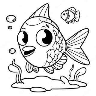 Fishstick in Aktion Ausmalbild | Fischstäbchen Fortnite Ausmalbild