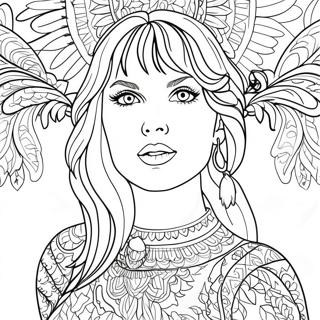 Taylor Swift Folklore Ausmalbild | Taylor Swift Folklore Ausmalbild