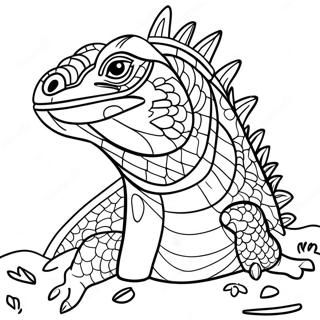 Iguana Ausmalbild | Leguan Ausmalbild