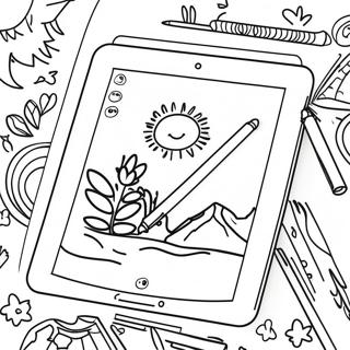 iPad Ausmalbild für Kinder | iPad Ausmalbild