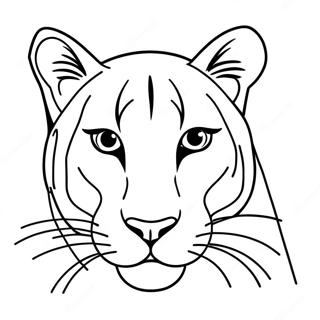 Cougar Ausmalbild | Puma Ausmalbild
