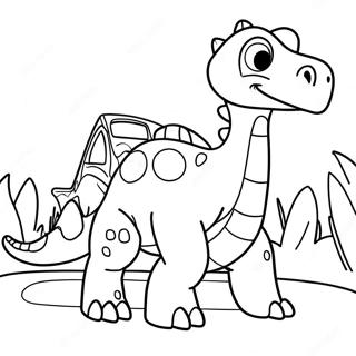Dinosaurier Zug Ausmalbild | Dinosaurier Zug Ausmalbild