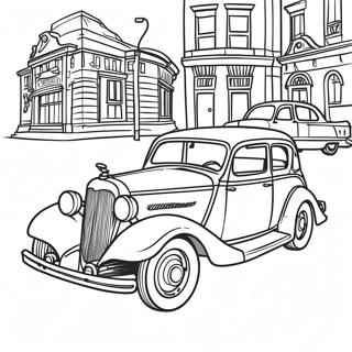 Vintage Klassisches Auto Ausmalbild | Klassisches Auto Ausmalbild