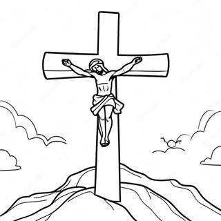 Karfreitag Kreuz Ausmalbild | Karfreitag Ausmalbild