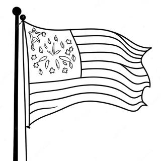 Patriotentag Flagge Ausmalbild | Patriotentag Ausmalbild