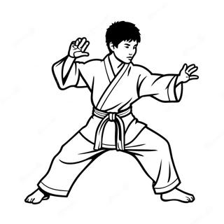 Karate Kid Ausmalbild | Karate Ausmalbild