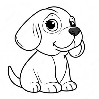 Süßer Beagle Welpe Ausmalbild | Beagle Ausmalbild