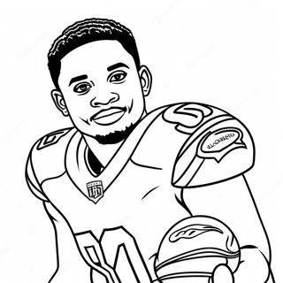 Stefon Diggs Ausmalbild | Stefon Diggs Ausmalbild