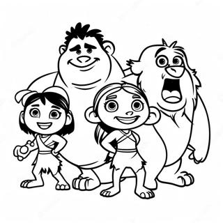Croods Familienabenteuer Ausmalbild | Die Croods Ausmalbild