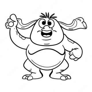 Grug Crood in Aktion Ausmalbild | Die Croods Ausmalbild