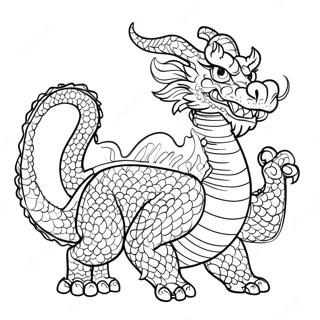 Majestätischer chinesischer Drache Ausmalbild | Chinesischer Drache Ausmalbild
