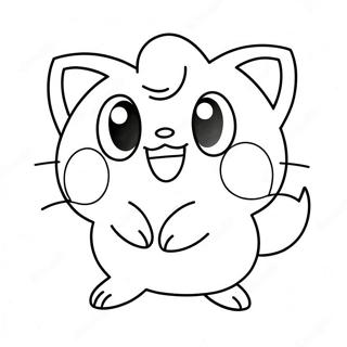Jigglypuff niedliches singendes Ausmalbild | Jigglypuff Ausmalbild