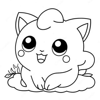 Jigglypuff adorables schlafendes Ausmalbild | Jigglypuff Ausmalbild