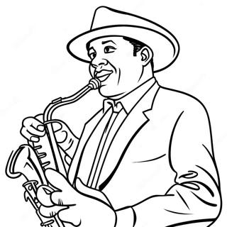 Jazzmusiker Ausmalbild | Jazz Ausmalbild