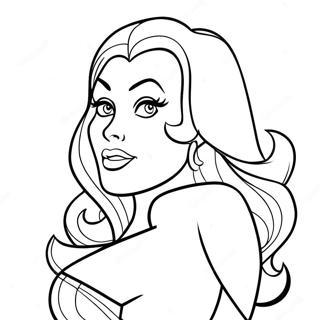Jessica Rabbit Glamouröses Ausmalbild | Jessica Rabbit Ausmalbild