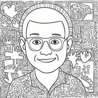Keith Haring Ausmalbild | Keith Haring Ausmalbild