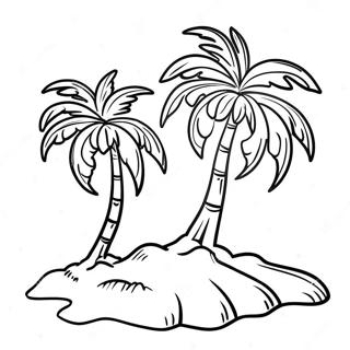 Kokosnussbaum Ausmalbild | Kokosnuss Ausmalbild