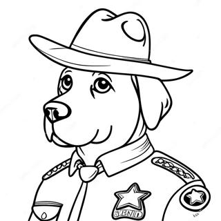 Sheriff Labrador Ausmalbild | Sheriff Labrador Ausmalbild