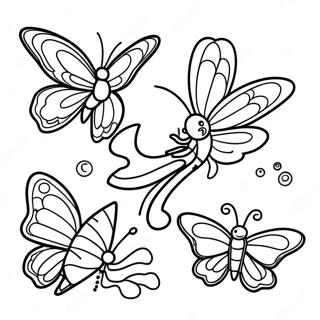 Schmetterling Lebenszyklus Phasen Ausmalbild | Schmetterlingslebenszyklus Ausmalbild