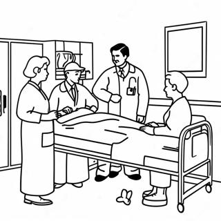 Krankenhausszene Ausmalbild | Krankenhaus Ausmalbild