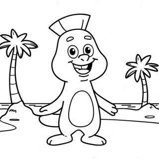 Abenteuerliches Sandy Cheeks Ausmalbild | Sandy Wangen Ausmalbild
