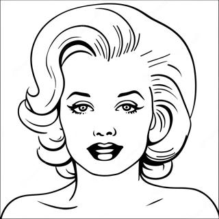 Marilyn Monroe Klassisches Porträt Ausmalbild | Marilyn Monroe Ausmalbild