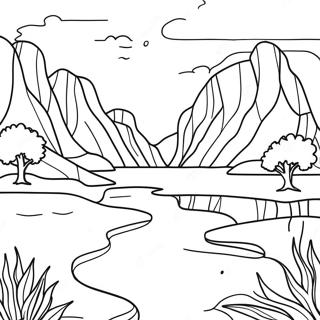 Inspiriertes Hoffnungsvoll Landschaft Ausmalbild | Hoffnung Ausmalbild
