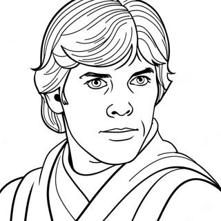 Luke Skywalker Klassisches Ausmalbild | Luke Skywalker Ausmalbild