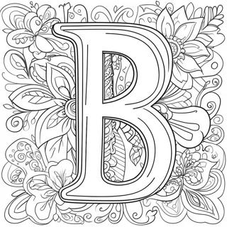 Buntes Buchstabe B Ausmalbild | Buchstabe Ausmalbild