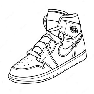 Jordan 1 Sneaker Ausmalbild | Jordan 1 Ausmalbild