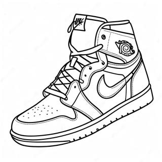 Klassischer Jordan 1 High Top Ausmalbild | Jordan 1 Ausmalbild