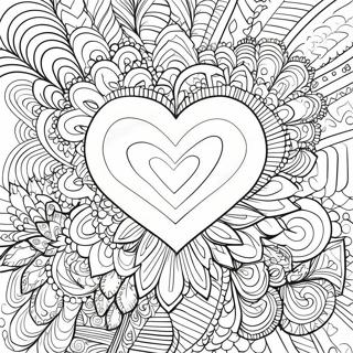 Schickes Herz Mandala Ausmalbild | Schickes Herz Ausmalbild