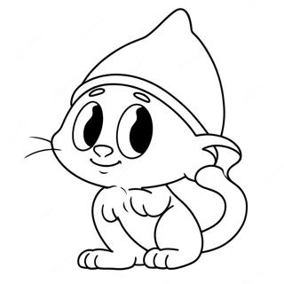 Schlumpf Katze Ausmalbild | Schlumpf Katze Ausmalbild