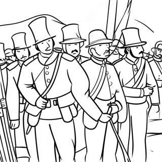 Soldaten des Bürgerkriegs Ausmalbild | Bürgerkrieg Ausmalbild
