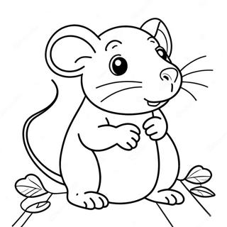 Niedliche Ratte Ausmalbild | Rat Ausmalbild