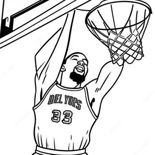 Jayson Tatum beim Dunking Ausmalbild | Jayson Tatum Ausmalbild