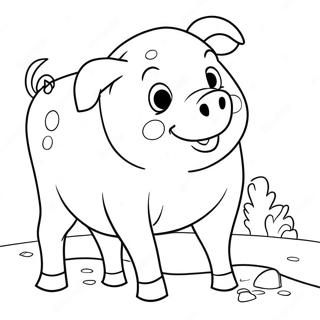 Wilbur das Schwein Ausmalbild | Charlottes Web Ausmalbild