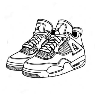 Jordan 4 Sneaker Ausmalbild | Jordan 4 Sneaker Ausmalbild