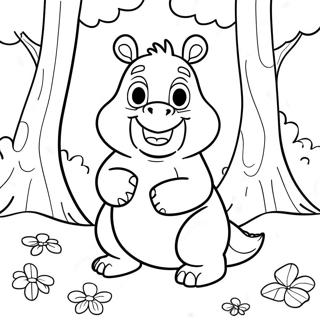 Niedlicher Gruffalo im Wald Ausmalbild | Gruffalo Ausmalbild