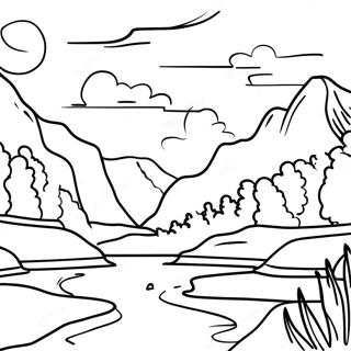 Nationalpark Landschaft Ausmalbild | Nationalpark Ausmalbild