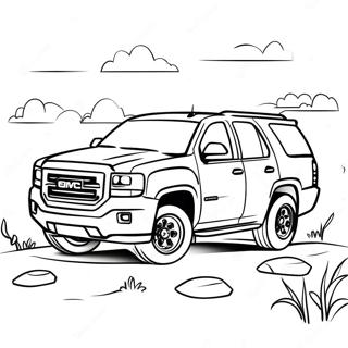 GMC SUV Abenteuer Ausmalbild | GMC Ausmalbild