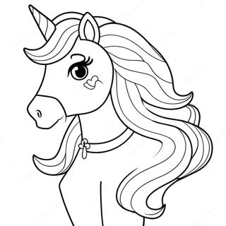 Barbie Einhorn Ausmalbild | Barbie Einhorn Ausmalbild