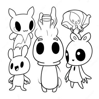 Charmante Hollow Knight Charaktere Ausmalbild | Hollow Knight Ausmalbild