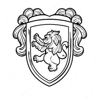 Gryffindor Wappen Ausmalbild | Gryffindor Ausmalbild