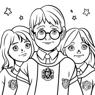Mutige Gryffindor Schüler Ausmalbild | Gryffindor Ausmalbild