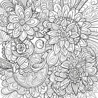 Ästhetisches Trippy Mandala Ausmalbild | Ästhetisch Trippy Ausmalbild