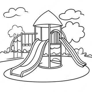 Spielplatz Spaß Ausmalbild | Spielplatz Ausmalbild