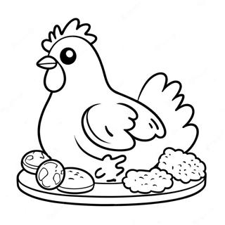 Hühnchen Nugget Ausmalbild | Hühnchen Nugget Ausmalbild