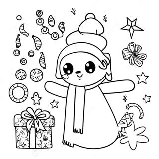 Weihnachtliches Mathe-Ausmalbild | Weihnachtsmathematik Ausmalbild