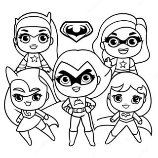 DC Superheldinnen Ausmalbild | DC Superheldinnen Ausmalbild